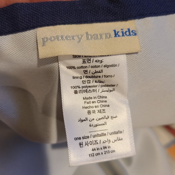 2 Pottery Barn Kids Madras Patchwork Plaid Blackout Curtain Panels 45"x 84" EUC - Picture 5 of 6